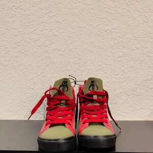 Stylish Red and Green Sneakers